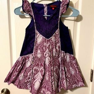 Catimini euro designer girls dress purple sz 6